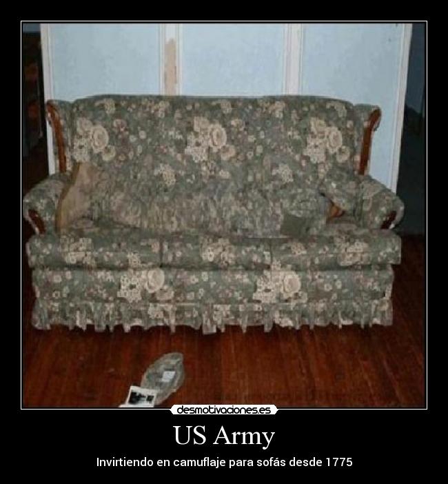 US Army - Invirtiendo en camuflaje para sofás desde 1775