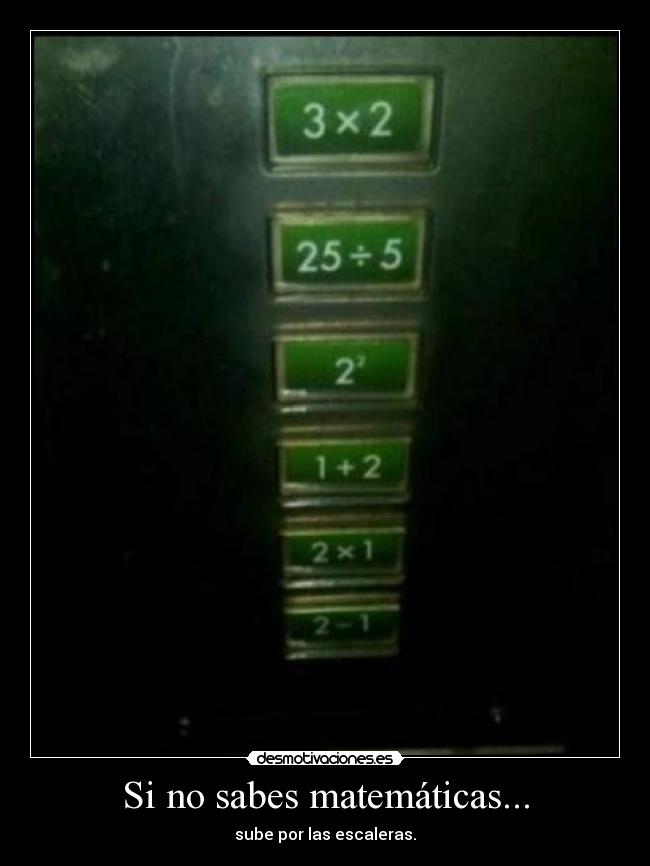 Si no sabes matemáticas... -