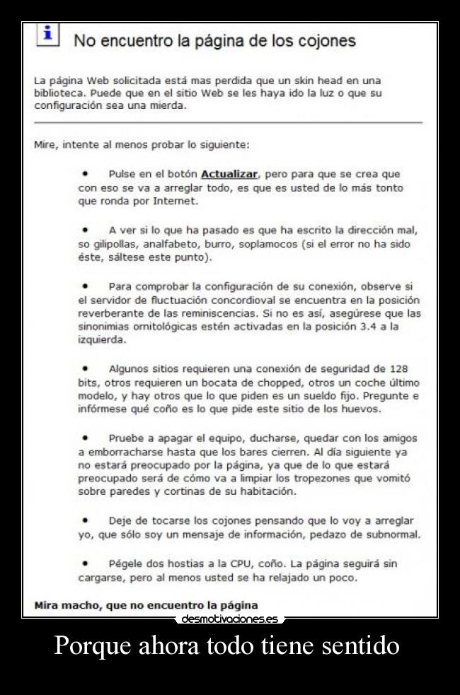 Porque ahora todo tiene sentido  - 