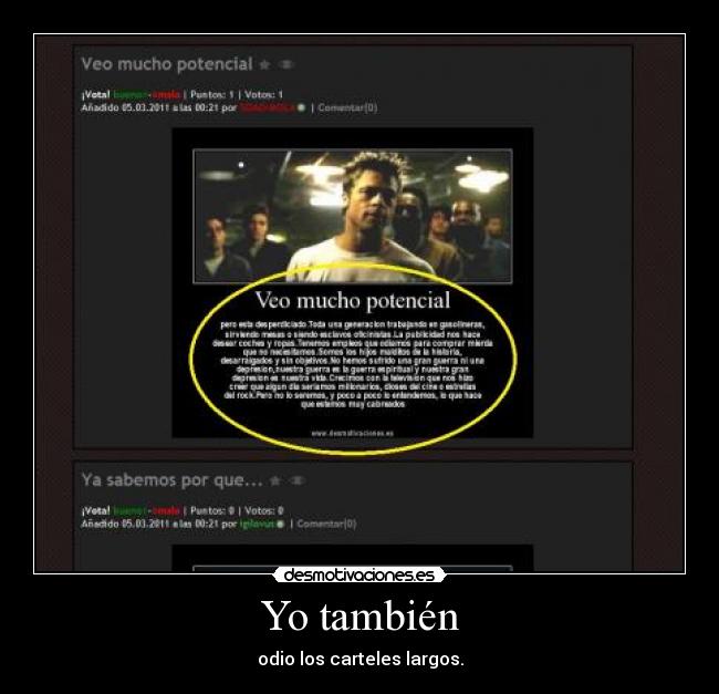 Yo también
 - 