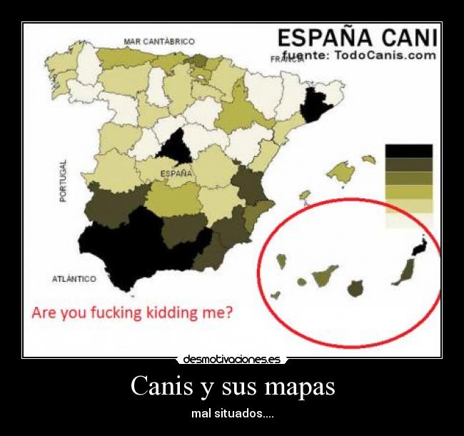 Canis y sus mapas - mal situados....