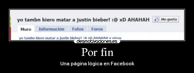 Por fin - Una página lógica en Facebook