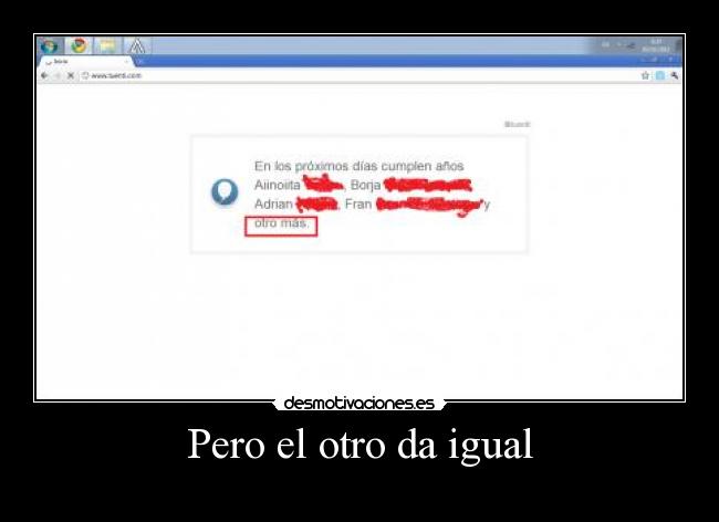 Pero el otro da igual -