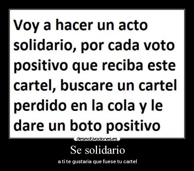 Se solidario -