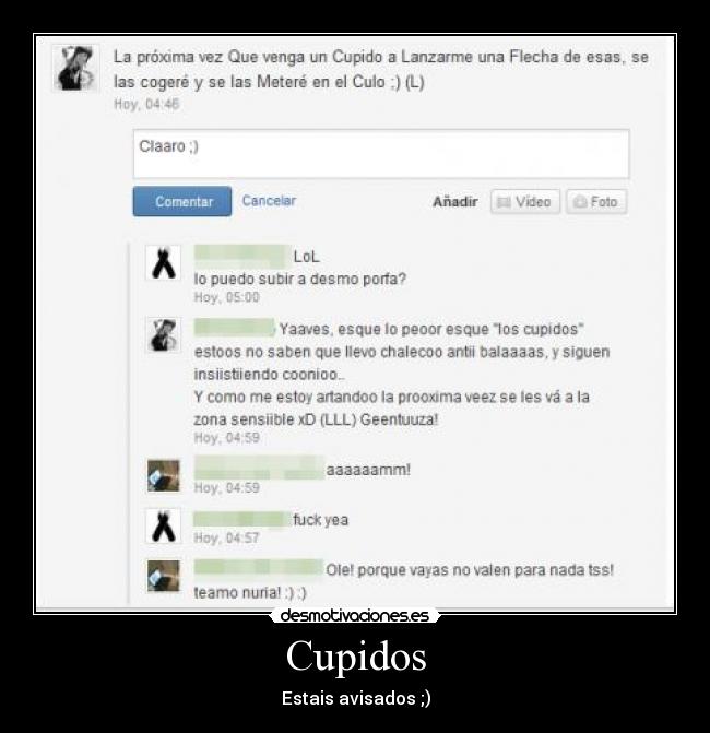 Cupidos - Estais avisados ;)