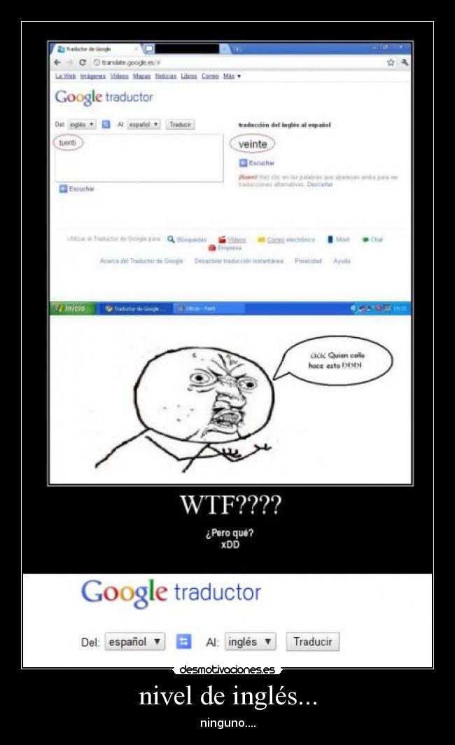 nivel de inglés... - ninguno....