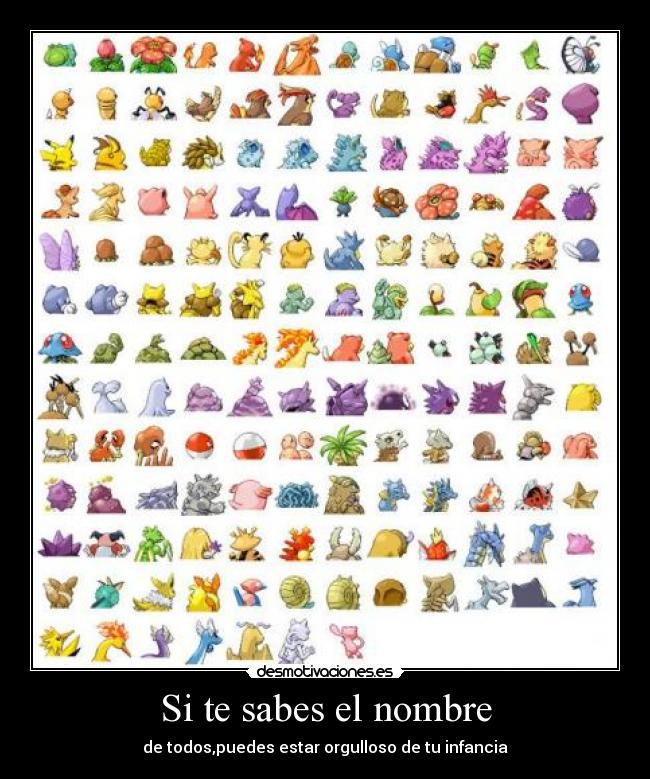 Si te sabes el nombre - de todos,puedes estar orgulloso de tu infancia