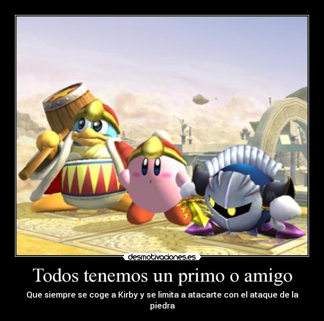 carteles kirby smash bros brawl ataque piedra pokemon pikachu nintendo wii desmotivaciones