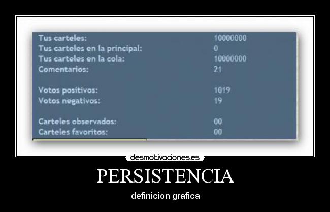 PERSISTENCIA - definicion grafica