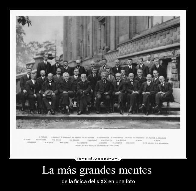 La más grandes mentes - de la física del s.XX en una foto