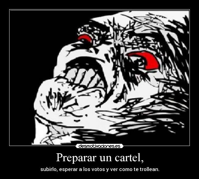 Preparar un cartel, -