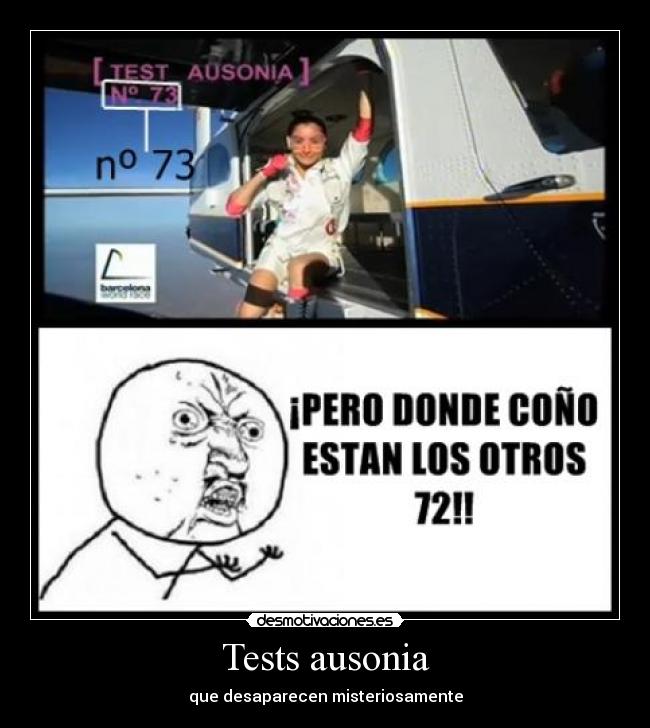 Tests ausonia - que desaparecen misteriosamente