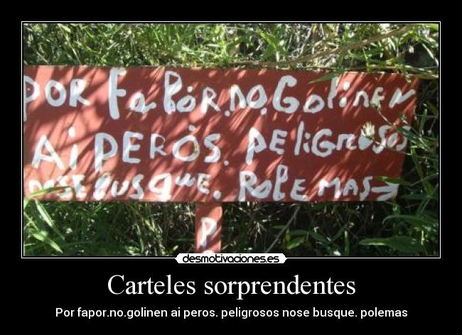 Carteles sorprendentes - 