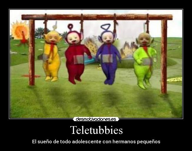 carteles teletubbies desmotivaciones