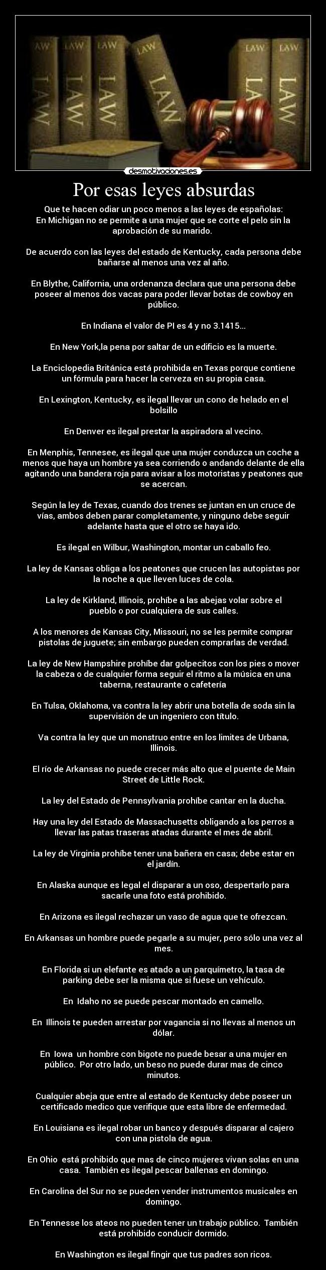 Por esas leyes absurdas - 
