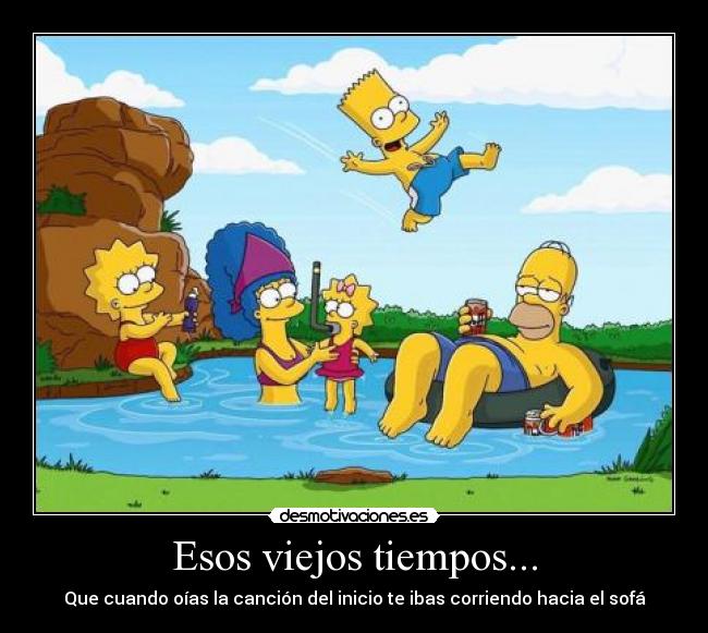 carteles simpsons viejos tiempos sofa vaandesmotivado desmotivaciones