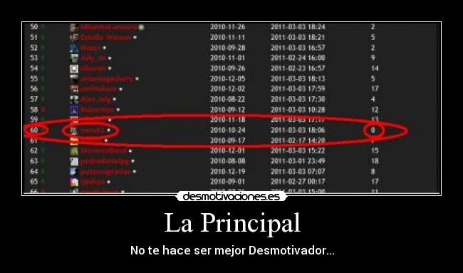 La Principal - No te hace ser mejor Desmotivador...