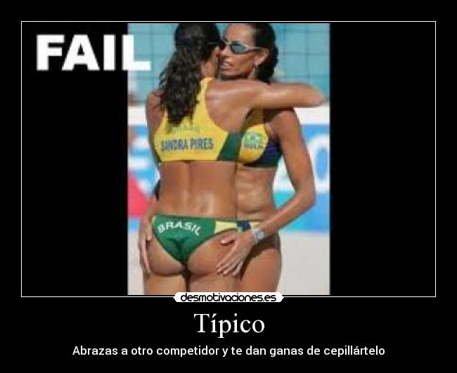 Típico - Abrazas a otro competidor y te dan ganas de cepillártelo