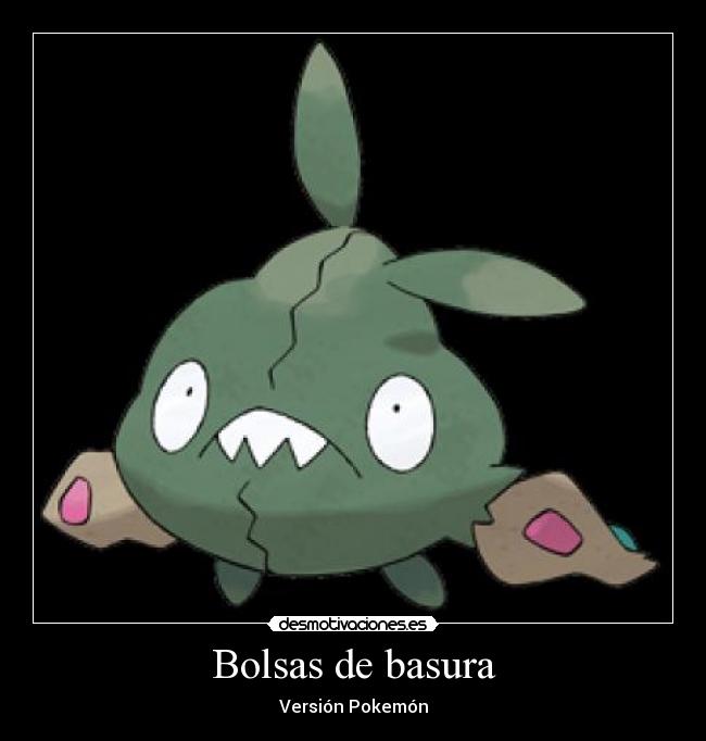 Bolsas de basura - Versión Pokemón