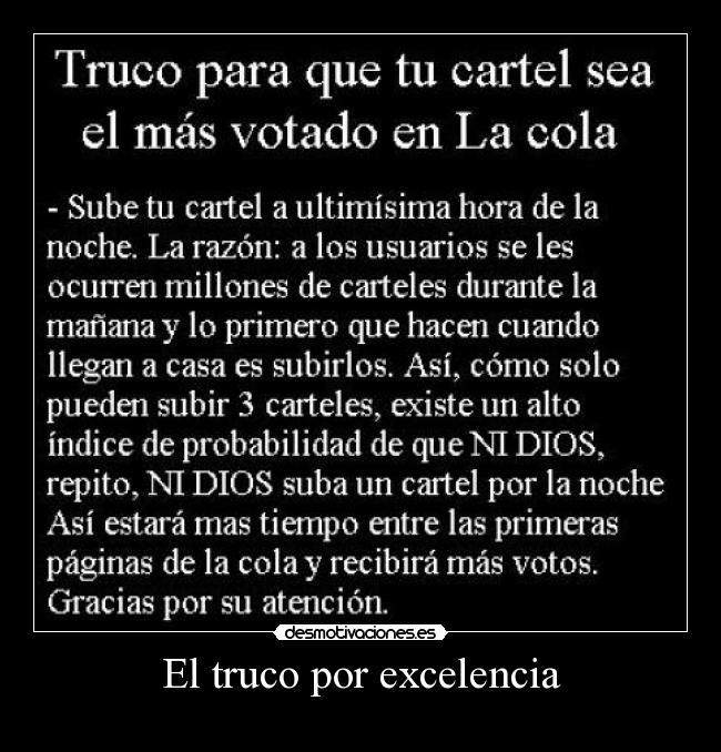 El truco por excelencia - 