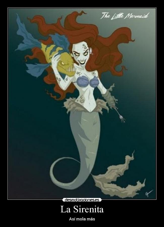 carteles sirenita disney desmotivaciones