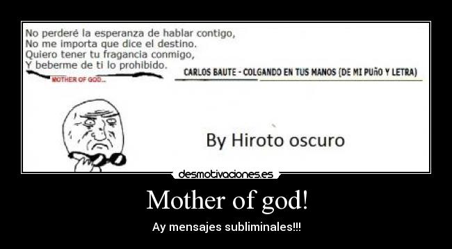 Mother of god! - Ay mensajes subliminales!!!
