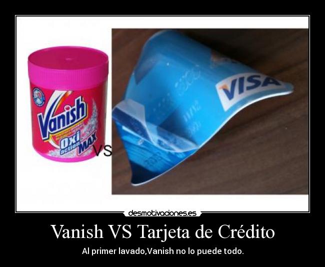 Vanish VS Tarjeta de Crédito - 