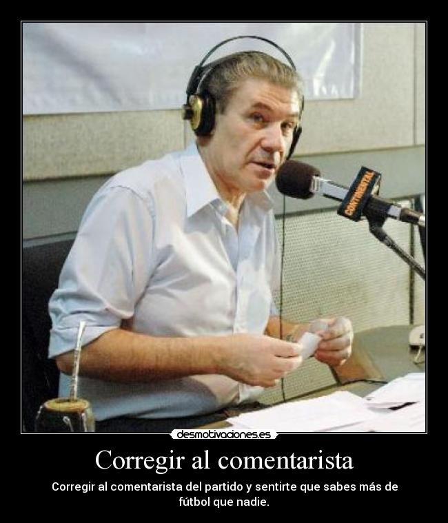 Corregir al comentarista - 