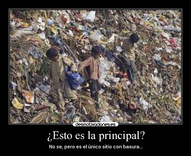 ¿Esto es la principal? - No se, pero es el único sitio con basura...