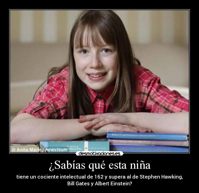 ¿Sabías qué esta niña -