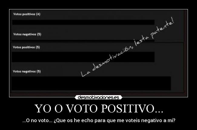 YO O VOTO POSITIVO... - 