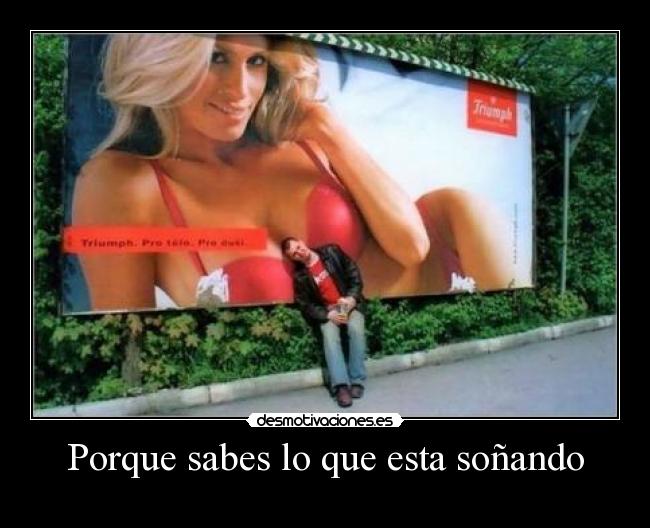 Porque sabes lo que esta soñando - 