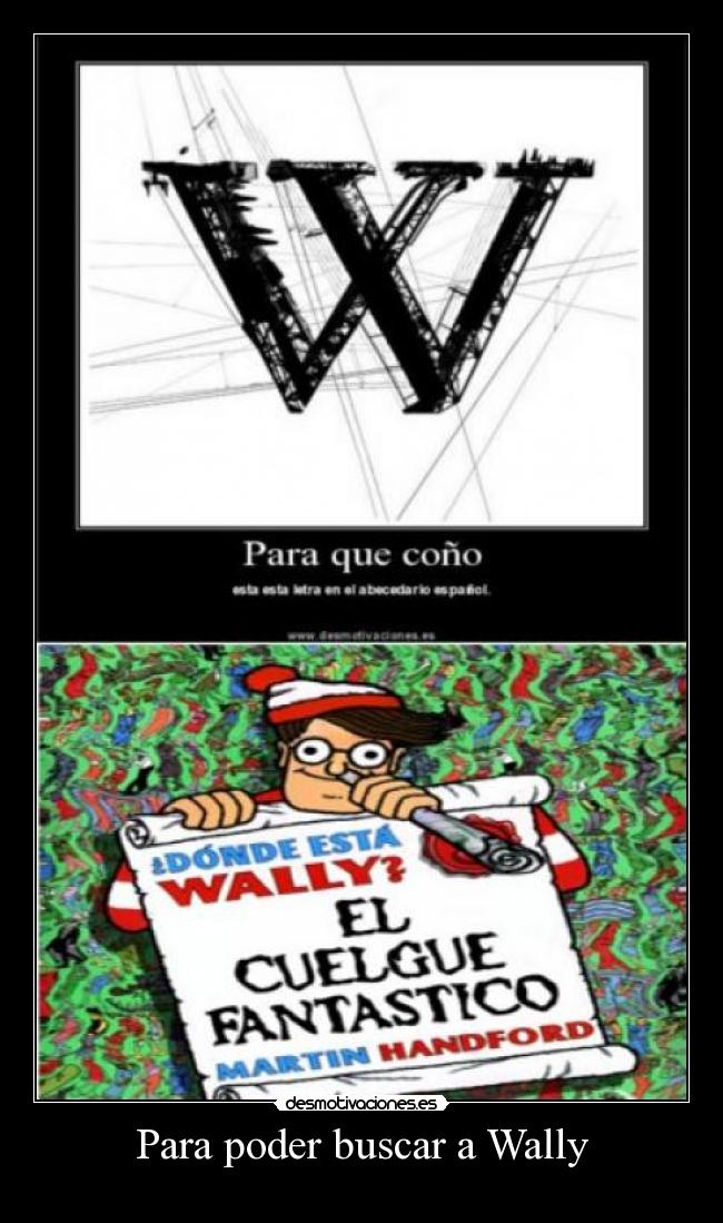 Para poder buscar a Wally -