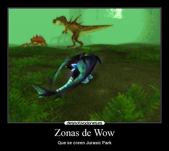 carteles wow jurasic park dinosaurios desmotivaciones