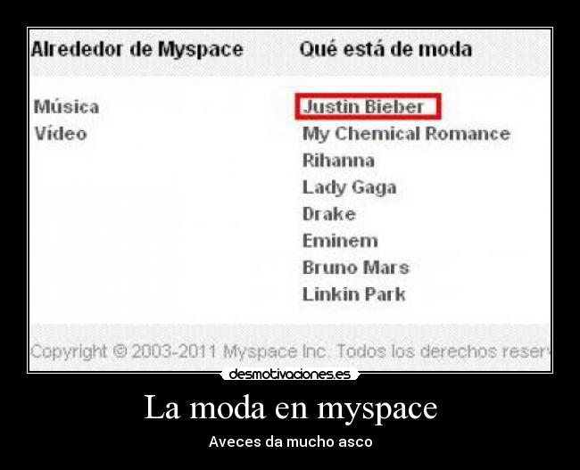 La moda en myspace - 