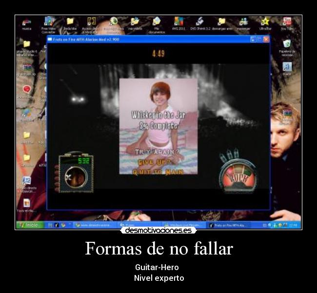 Formas de no fallar - Guitar-Hero  
Nivel experto