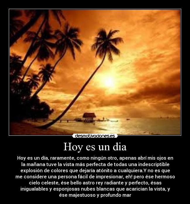 Hoy es un dia - 