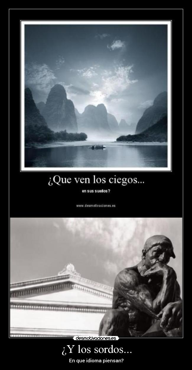 carteles sordos piensan pensar idioma desmotivaciones