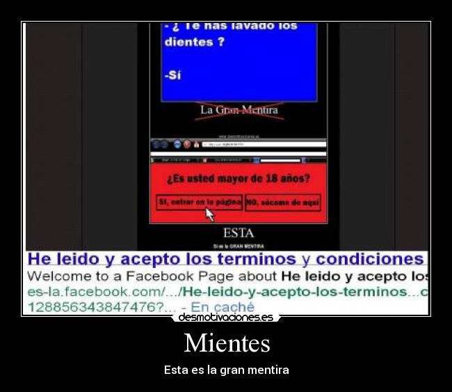 carteles mentira condicion terminos desmotivaciones