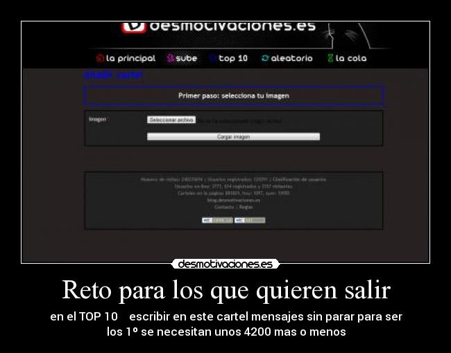 Reto para los que quieren salir - 