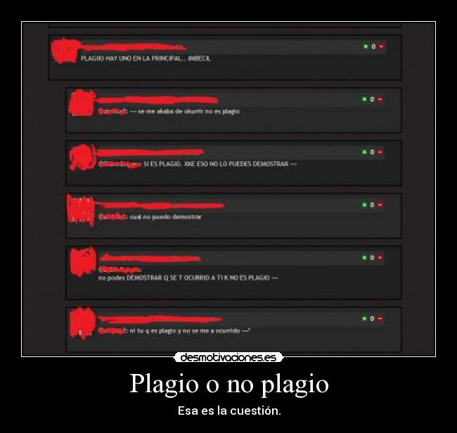 Plagio o no plagio - Esa es la cuestión.