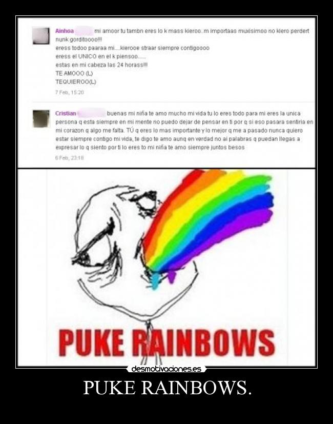 carteles puke rainbows desmotivaciones