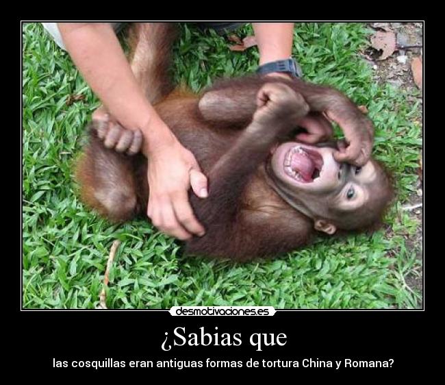 ¿Sabias que - las cosquillas eran antiguas formas de tortura China y Romana?