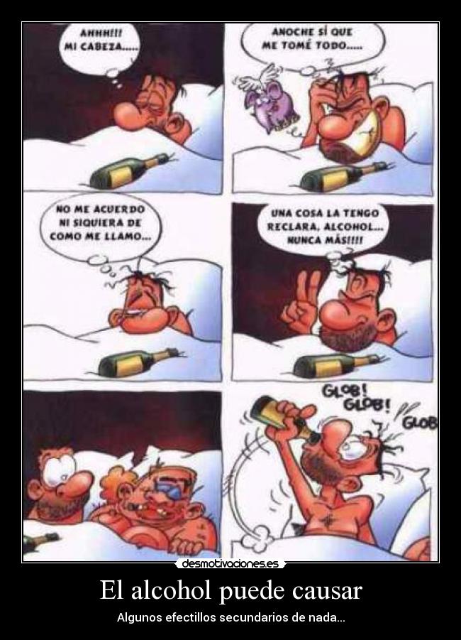 El alcohol puede causar -