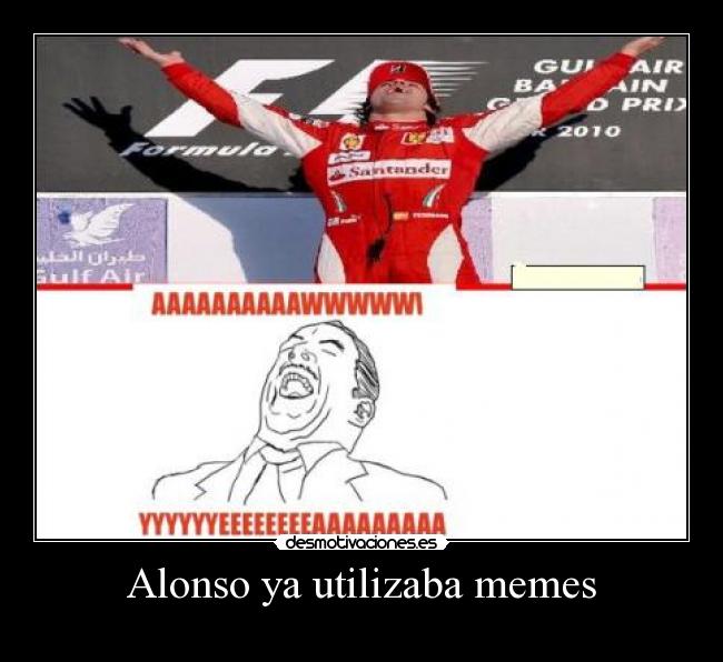 Alonso ya utilizaba memes - 