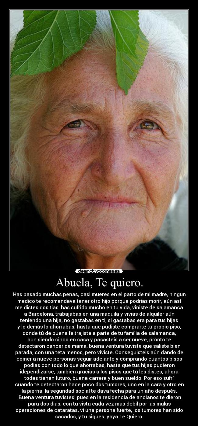 Abuela, Te quiero. - 