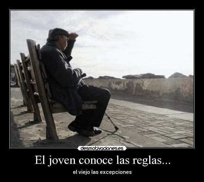 El joven conoce las reglas... -