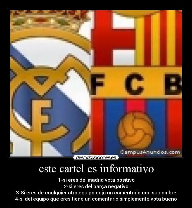 este cartel es informativo -