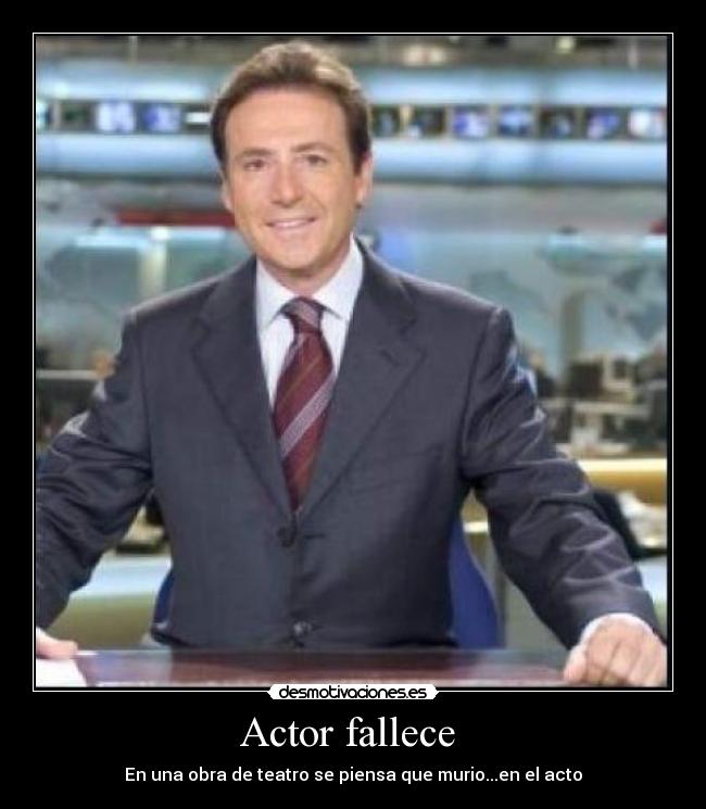 Actor fallece  - 