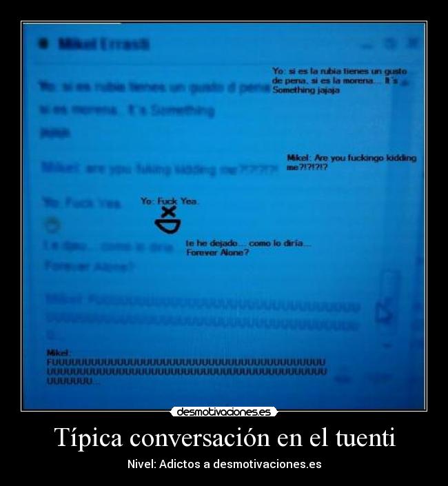 Típica conversación en el tuenti -